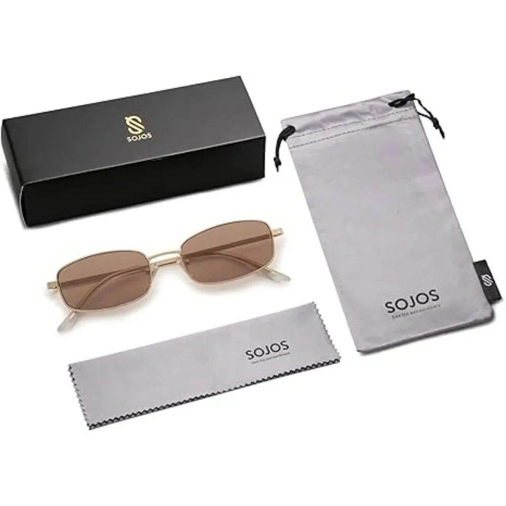 Trendy Small Y2K Rectangle Sunglasses for Women and Men Retro SJ1187